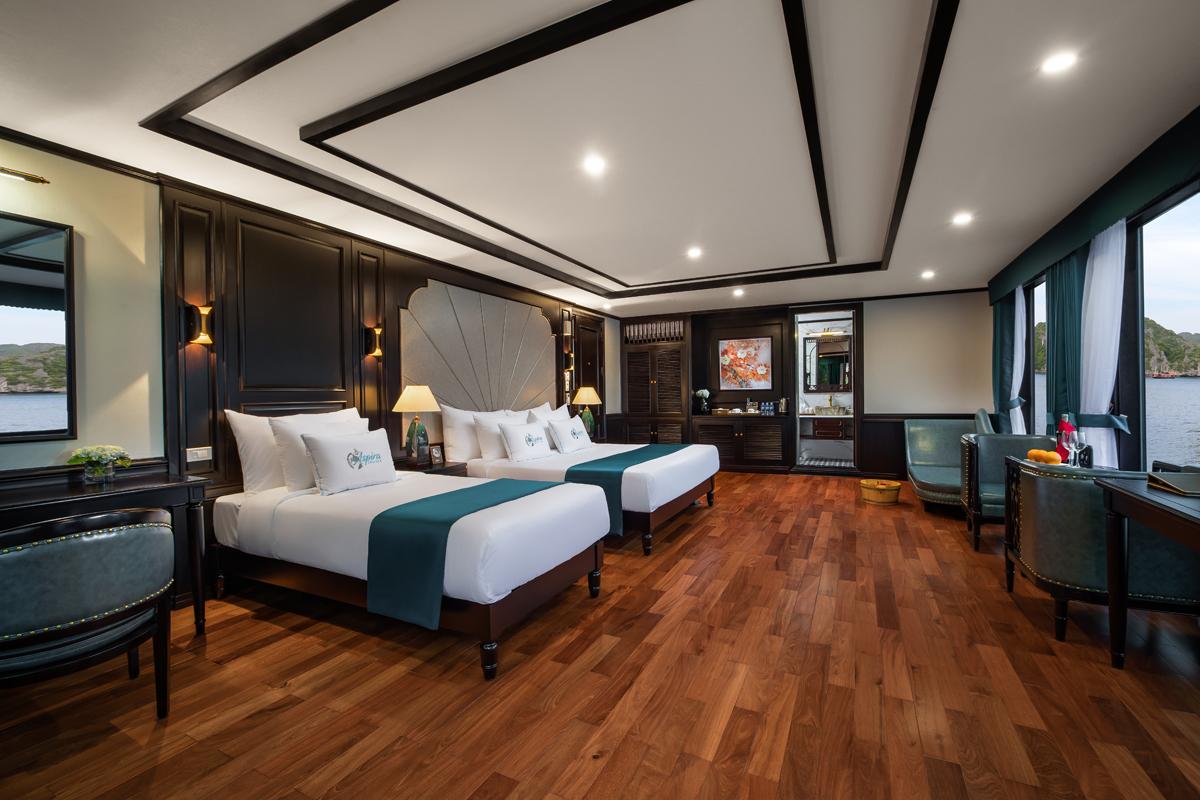 HLB3: Ha Long Bay 5-star Cruise (2 DAYS) Executive Suite 2nd fl. & Private Sun Terrace