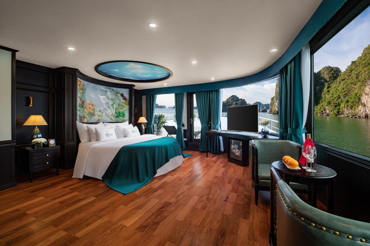 HLB4: Ha Long Bay 5-star Cruise (2 DAYS) Presidential Suite 2nd fl. & Private Sun Terrace