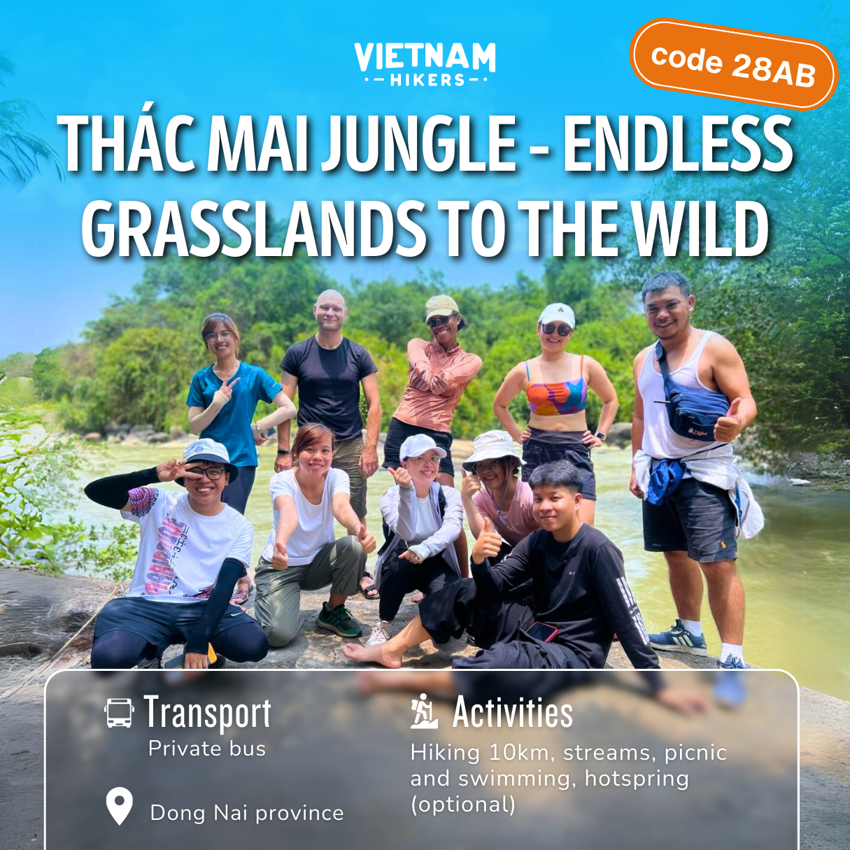 28AB:(Shared bus) Thác Mai jungle - Endless Grasslands To Wild.
