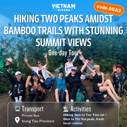86A2: Hiking Two Peaks Amidst Bamboo Trails with Stunning Summit Views