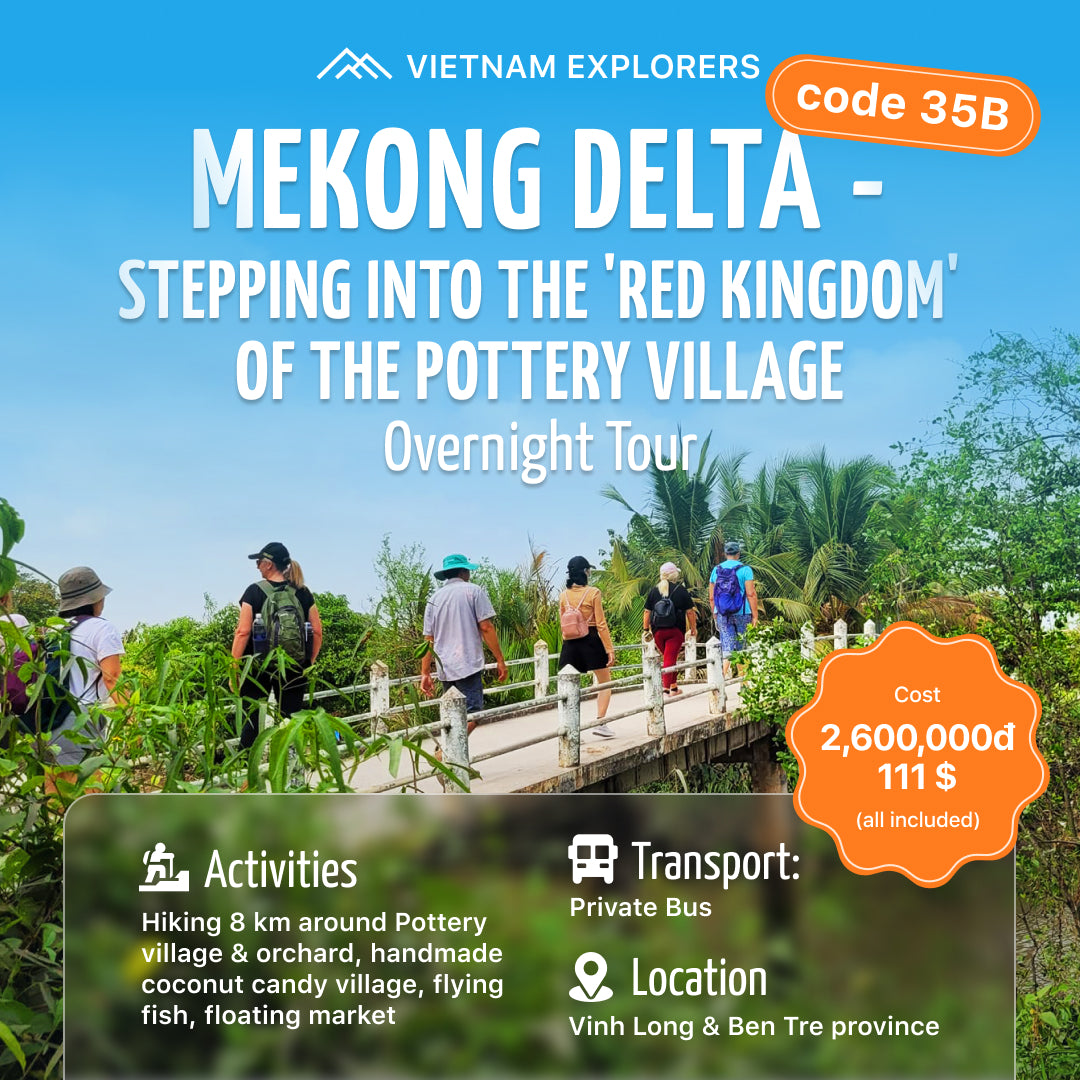 35B: (2 DÍAS) Delta del Mekong: pueblo de cerámica, mercados flotantes, Can Tho, islas y recorrido en barco.