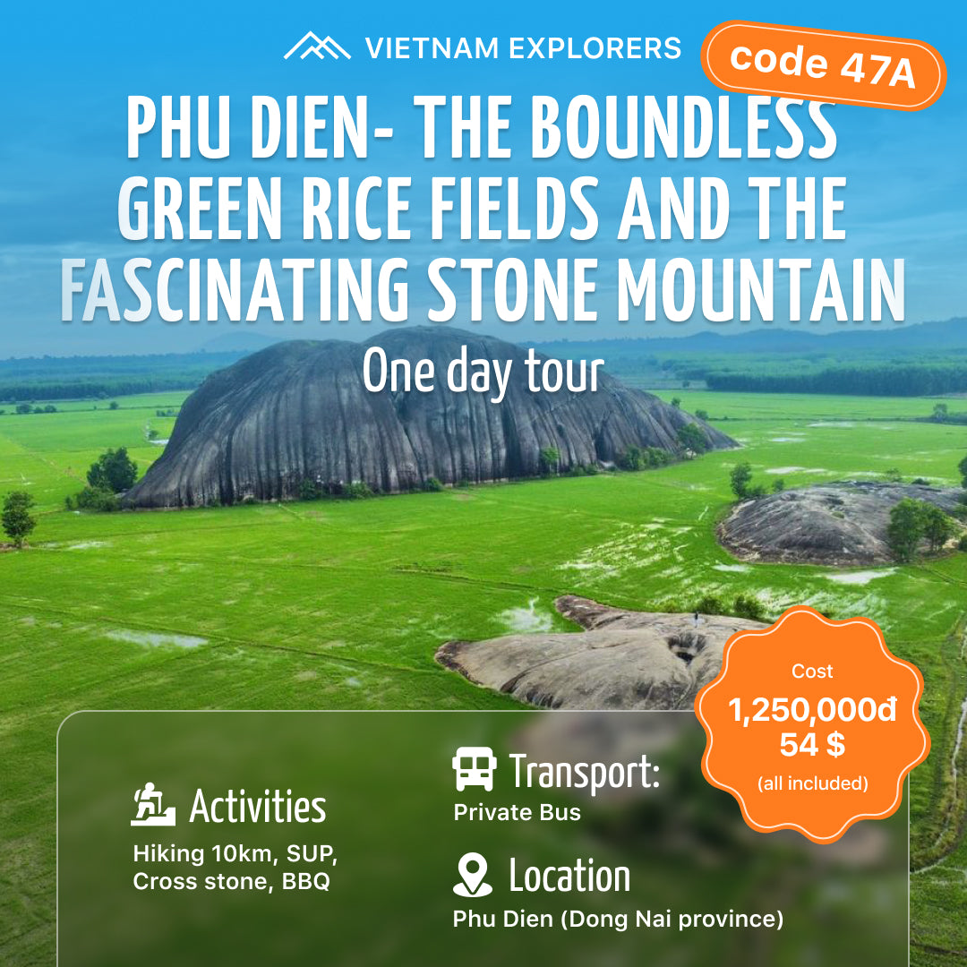 47A: Phu Dien：一望无际的绿色稻田和迷人的石山
