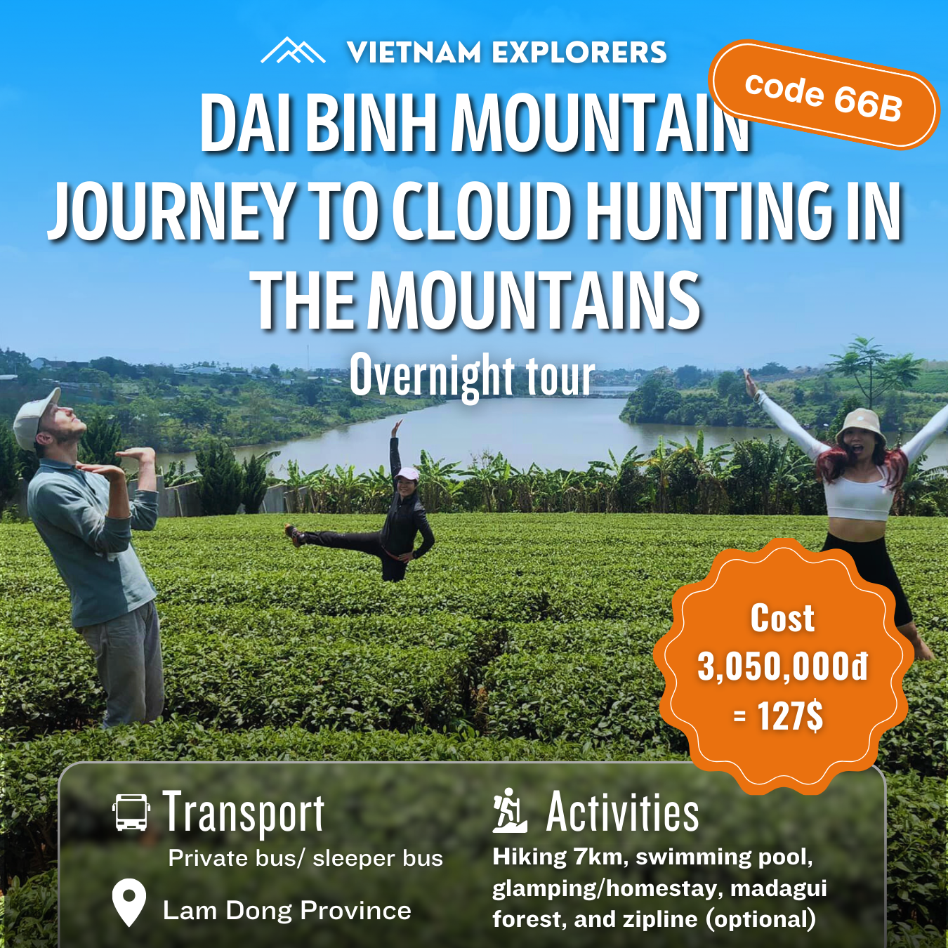 66BC : (2 JOURS) Camping en montagne Dai Binh et chasse aux nuages ​​dans les montagnes
