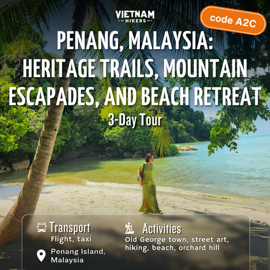 SA2C: (3일) 말레이시아 페낭: 문화유산 트레일, 산악 모험, 해변 휴양지