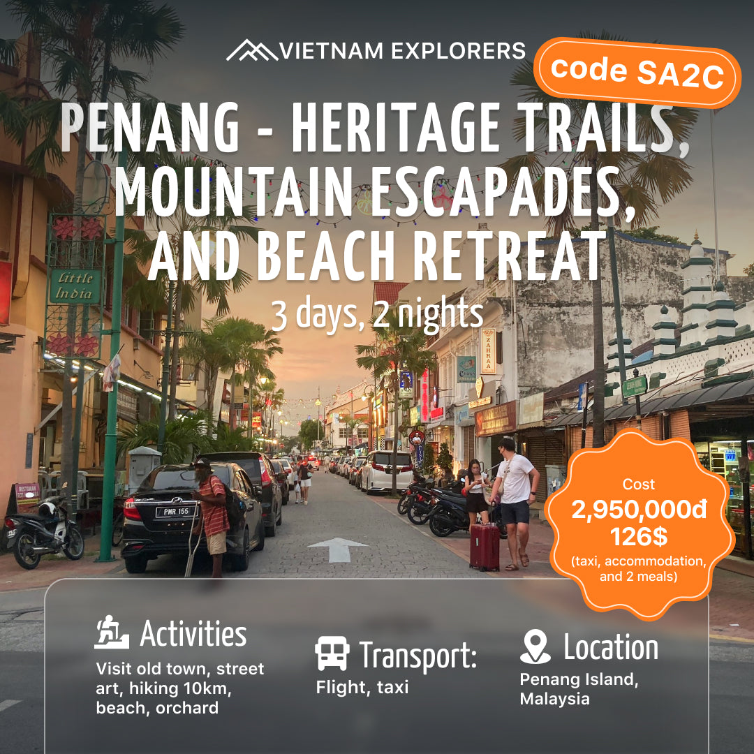 SA2C: (3 DAYS) Penang, Malaysia: Heritage Trails, Mountain Escapades, and Beach Retreat